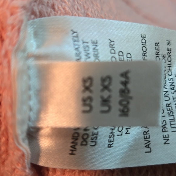 Free People Cowl Neck Peach Colored Ottoman Sweater - Picture 3 of 3